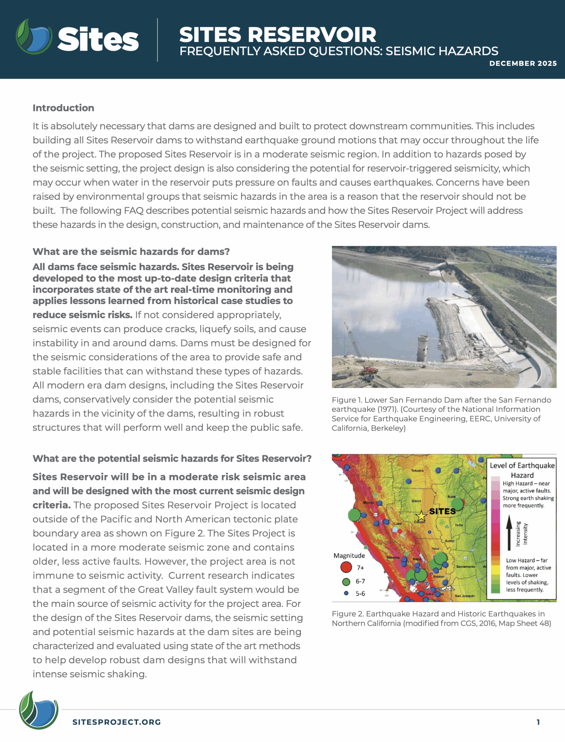 Frequently Asked Questions - Sites Reservoir Greenhouse Gas Emissions Evaluation
